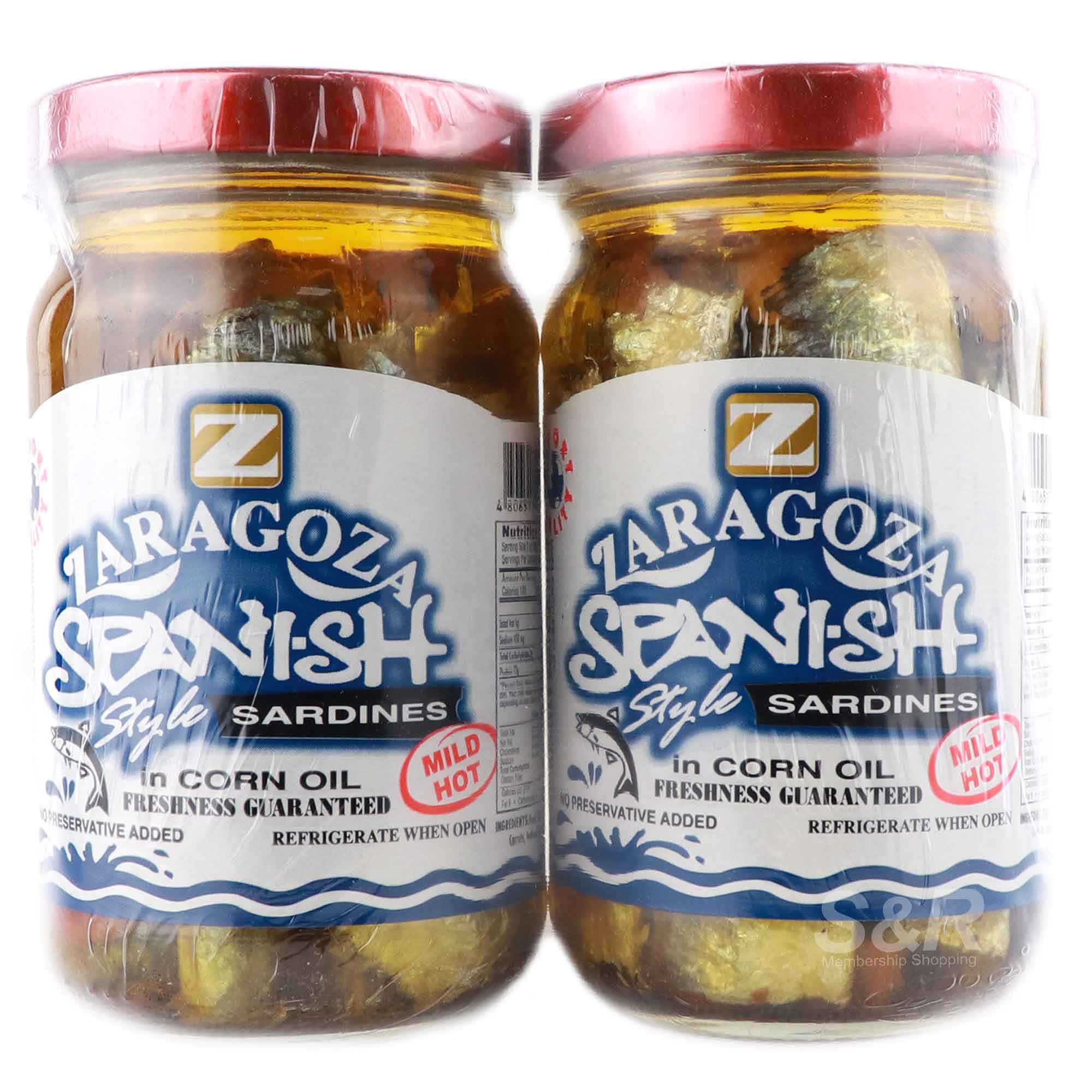 Zaragoza Spanish Style Sardines in Corn Oil 2 jars